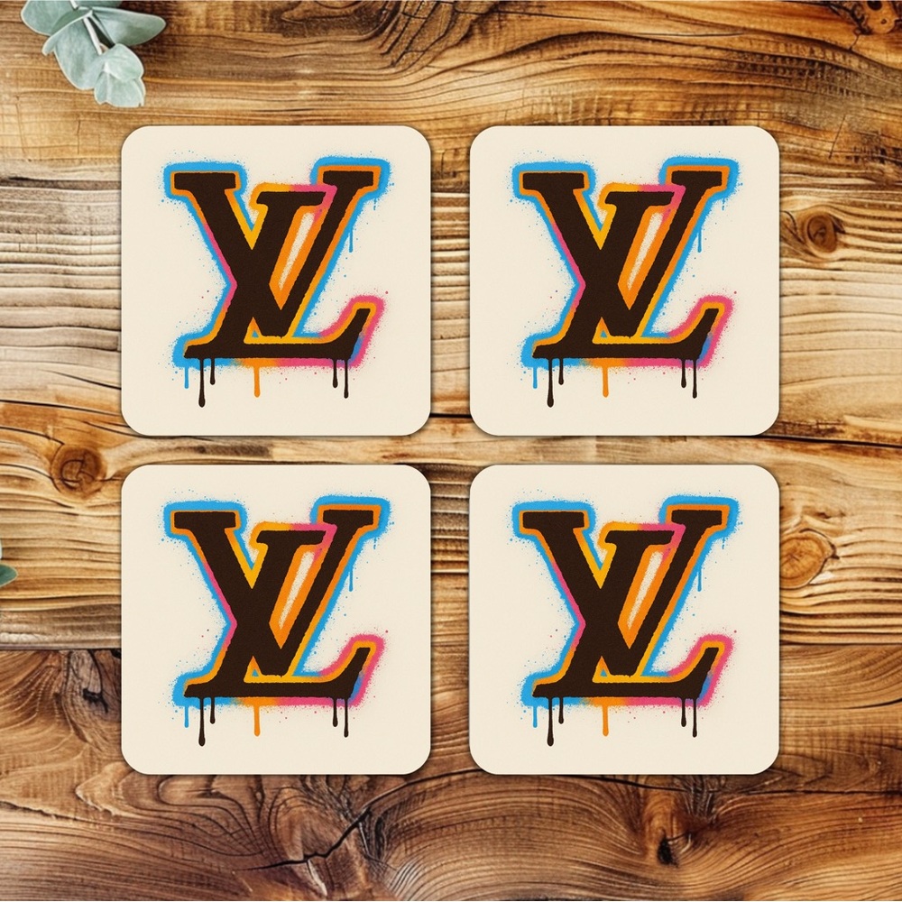 NIP HANDMADE FASHION Set of 4 Ceramic Drink Coasters
